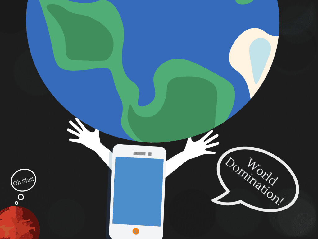 mobile device application dominate