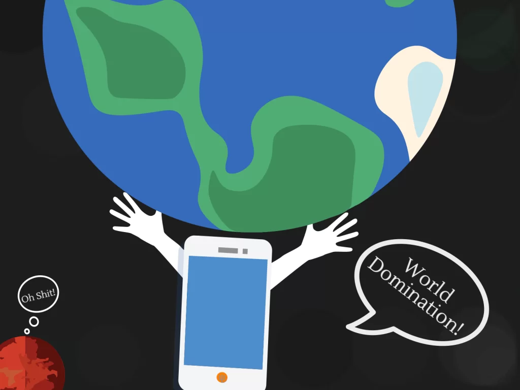 mobile device application dominate