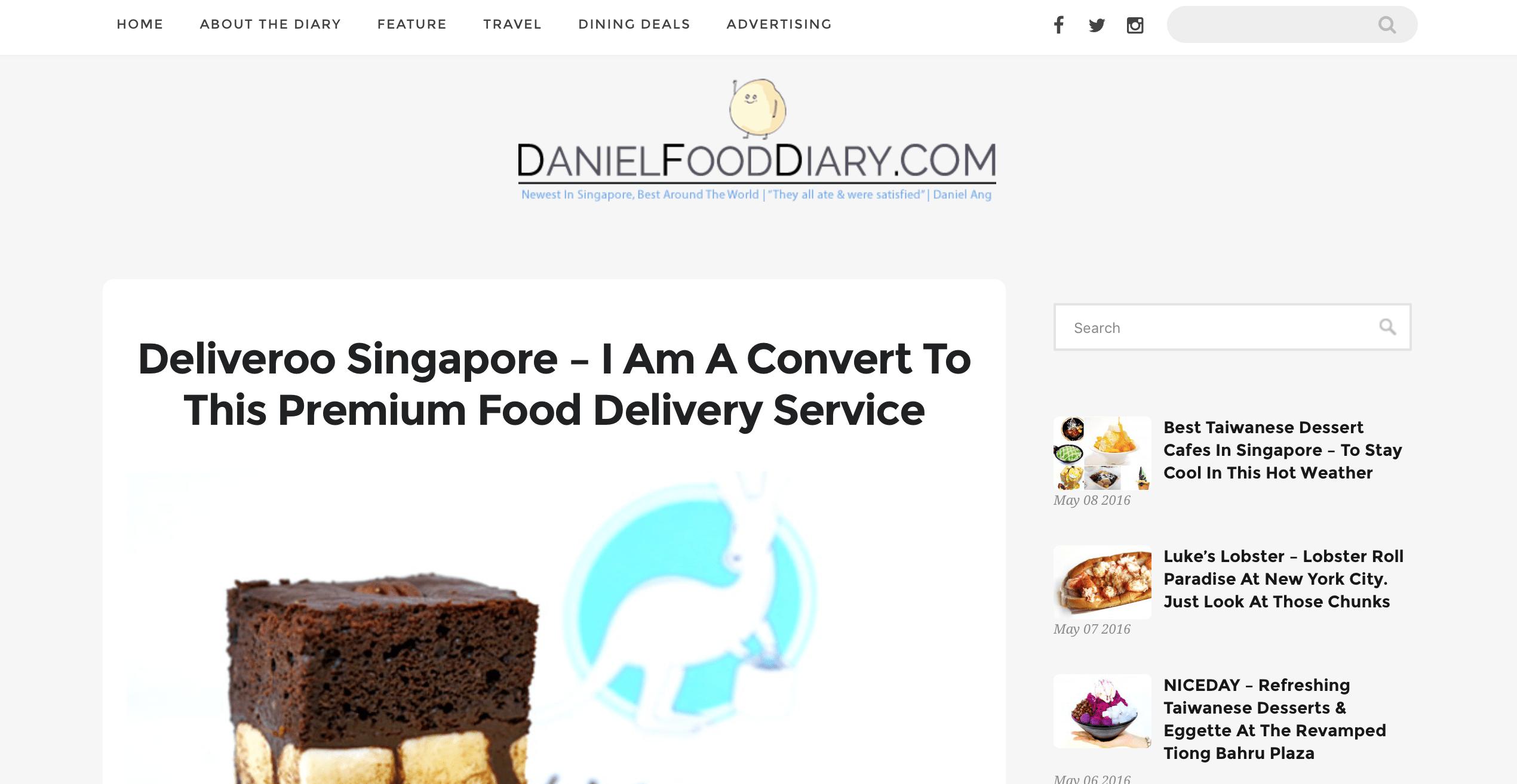 Daniel talking about Deliveroo's online presence